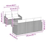 vidaXL Ensemble de Canapé de Jardin 6 pièces avec coussins Beige Rotin synthétique Acacia