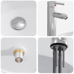 vidaXL Lavabo de salle de bains Chrome 40 5 x 40 5 x 15 5 cm métal