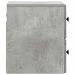 vidaXL Cabinet de chevet mural Gris béton 34 5 x 33 x 40 cm