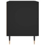 vidaXL Table de chevet noir 40x35x47 5 cm bois d’ingénierie