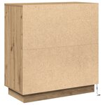 Buffet vidaXL LED Chêne Artisan 71x34 5x75 cm en bois d'ingénierie