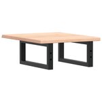 vidaXL Étagère de vasque murale acier et bois de chêne massif