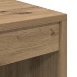 vidaXL Bureau avec rangement Chêne artisan Bois d'ingénierie