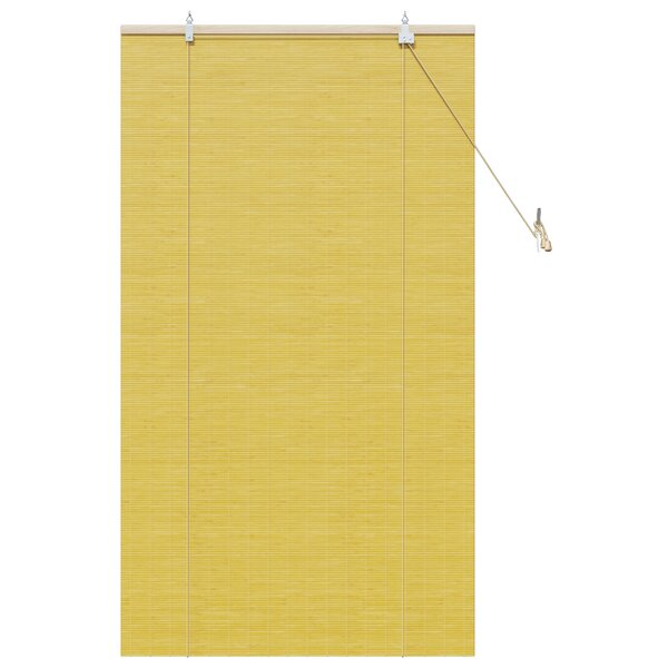 vidaXL Stores et Occultants avec des rideaux Jaune 90 x 160 cm Bambou