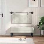 vidaXL Tête de lit suspendue Crème Velours