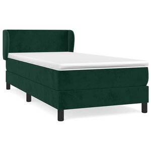 vidaXL Sommier à lattes de lit avec matelas Vert foncé 90x200 cm