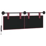 vidaXL Tête de lit suspendue Avec lumière LED Bordeaux Tissu
