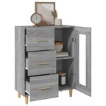 vidaXL Buffet sonoma gris 69 5x34x90 cm bois d'ingénierie