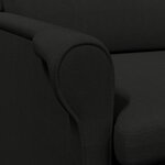 vidaXL Fauteuil Moderne Noir Polyester et Bois Taille Standard Durable