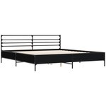 vidaXL Cadre de lit sans matelas noir 180x200 cm