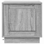 vidaXL Cabinet de chevet Gris 44 x 34 5 x 45 cm Bois d'ingénierie