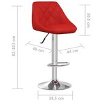 vidaXL Tabourets de bar lot de 2 rouge bordeaux similicuir