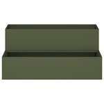 vidaXL jardinière jardin 2 niveaux 100x60x45 cm Olive Acier