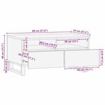 vidaXL Table Basse - 80 x 54 x 40 cm - Bois de Mangue Solide