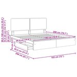 vidaXL Lit de Rangement Blanc 180 x 200 cm Bois d'ingénierie