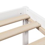 vidaXL Lit bibliothèque sans matelas blanc 140x190 cm bois pin massif