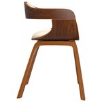 vidaXL Chaise à manger Crème Similicuir et bois courbé