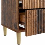 vidaXL Cabinet de chevet avec tiroir Bois ancien 43 x 34 5 x 48 cm