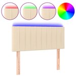 vidaXL Tête de lit à LED Crème 80x5x78/88 cm Tissu