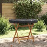vidaXL Housse de Table Extérieure Noir 102 x 102 x 10 cm Tissu 600D