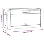 vidaXL Boîte de stockage jardin Anthracite 119x48x60 cm Polypropylène