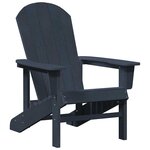 vidaXL Chaise Adirondack Bleu marine HDPE