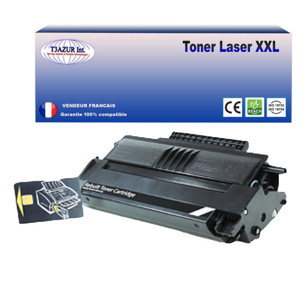 Toner compatible avec ricoh sp1000  sp1000fs remplace  ricoh sp1000 (413196) -4 000 pages - t3azur