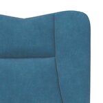 Fauteuil Relaxant Velours Bleu