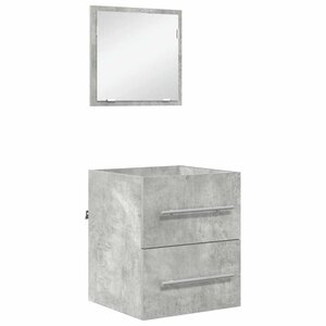 vidaXL Ensemble de mobilier de salle de bain Gris 41 x 38 5 x 48 cm