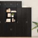 Cabinet Slim vidaXL Chêne noir 30x42.5x225 cm Bois d'ingénierie