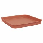 vidaXL Pots de plantes 24 Pièces Rouge brique 33 x 33 x 26 cm Plastique