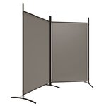 vidaXL Cloison de séparation 2 panneaux Anthracite 175x180 cm Tissu