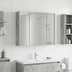 vidaXL Armoire Miroir de Salle de Bain Gris béton 60 x 14 5 x 50 cm