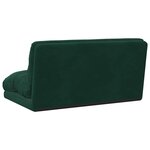 vidaXL Fauteuil de sol ajustable Vert foncé Velours