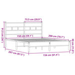 vidaXL Cadre de lit sans matelas chêne sonoma 150x200 cm