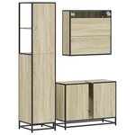 vidaXL Ensemble de meubles de salle de bain 3 Pièces chêne sonoma