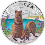 Pièce de monnaie en Argent 1 Dollar g 31.1 (1 oz) Millésime 2025 AUSTRALIAN QUOKKA