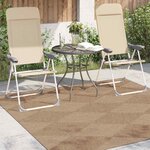 vidaXL Tapis de surface Carré HUARTE Naturel 120 x 120 cm Polyester