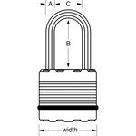Master lock cadenas excell acier laminé 45 mm m1eurdlf