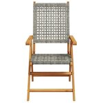 vidaXL Ensemble de salle à manger pour jardin 5 Pièces Gris