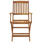 vidaXL Ensemble à manger d'extérieur pliable 5Pièces Bois d'acacia solide