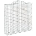 vidaXL Panier de gabions arqué 200x50x200/220 cm Fer galvanisé