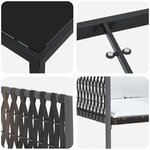 vidaXL Set de Salle à Manger de Jardin de 7 Pièces avec Coussins Marron en Rattan Poly
