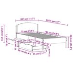 vidaXL Cadre de lit sans matelas 75x190 cm bois de pin massif