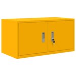 vidaXL Armoire de rangement Jaune moutarde 80 x 40 x 40 cm Acier