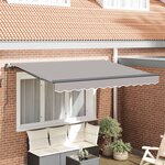 vidaXL Auvent Rétractable Gris clair 350 x 200 cm tissu