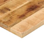 vidaXL Dessus de table rectangulaire bois massif de manguier brut