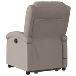 vidaXL Fauteuil inclinable de massage électrique Taupe Tissu