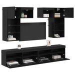 vidaXL Meubles TV muraux 6 Pièces Chêne artisanal Bois d'ingénierie