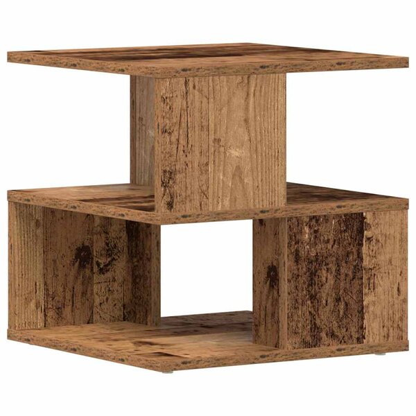 Table d'appoint vidaXL en bois usé 40x40x40 cm en bois reconstitué